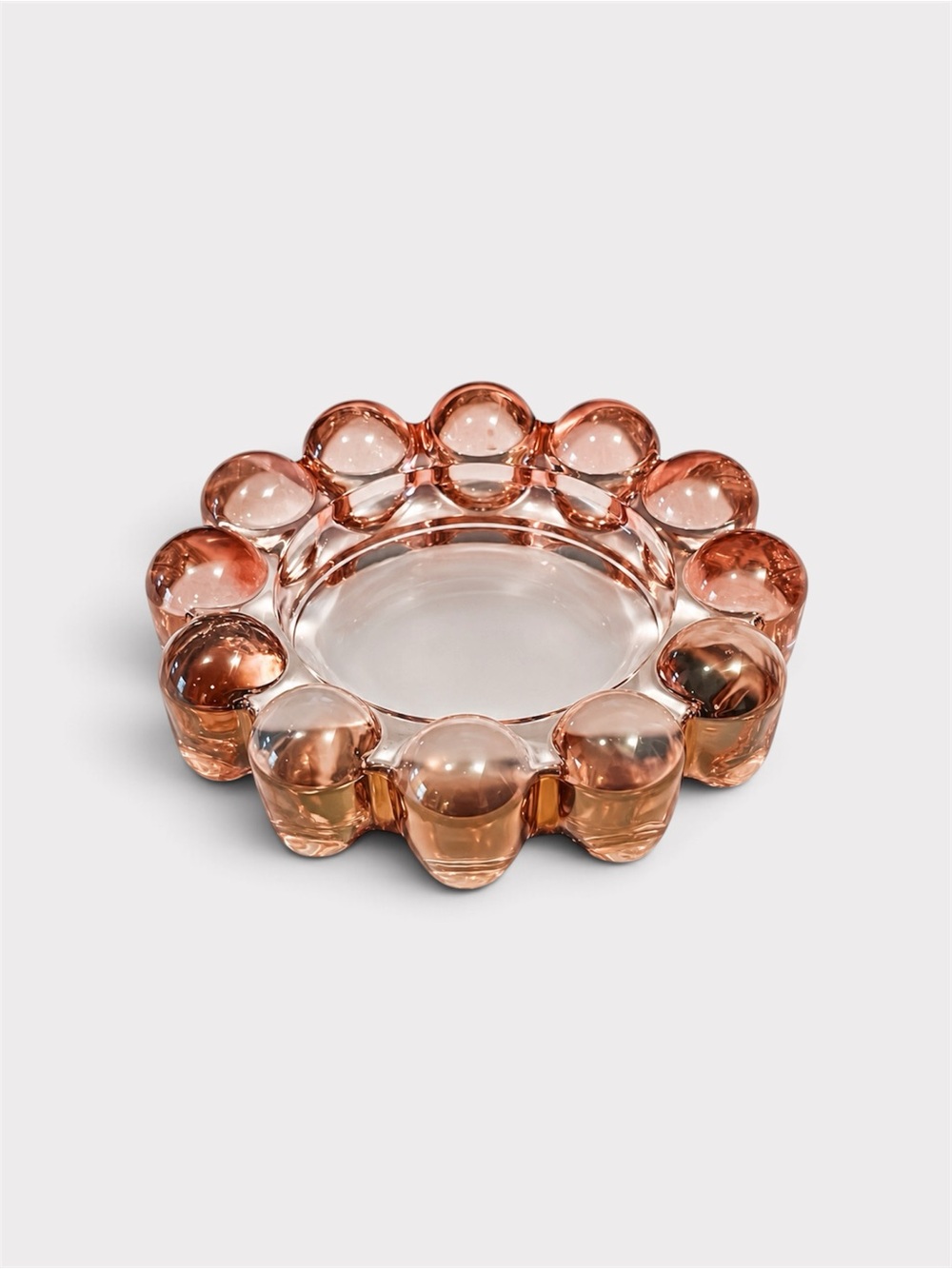 Vintage Anchor Hocking Pink Berwick Nova Boopie Glass Ashtray Trinket Dish